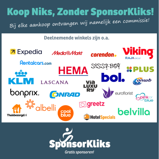 Sponsorkliks overzicht webwinkels